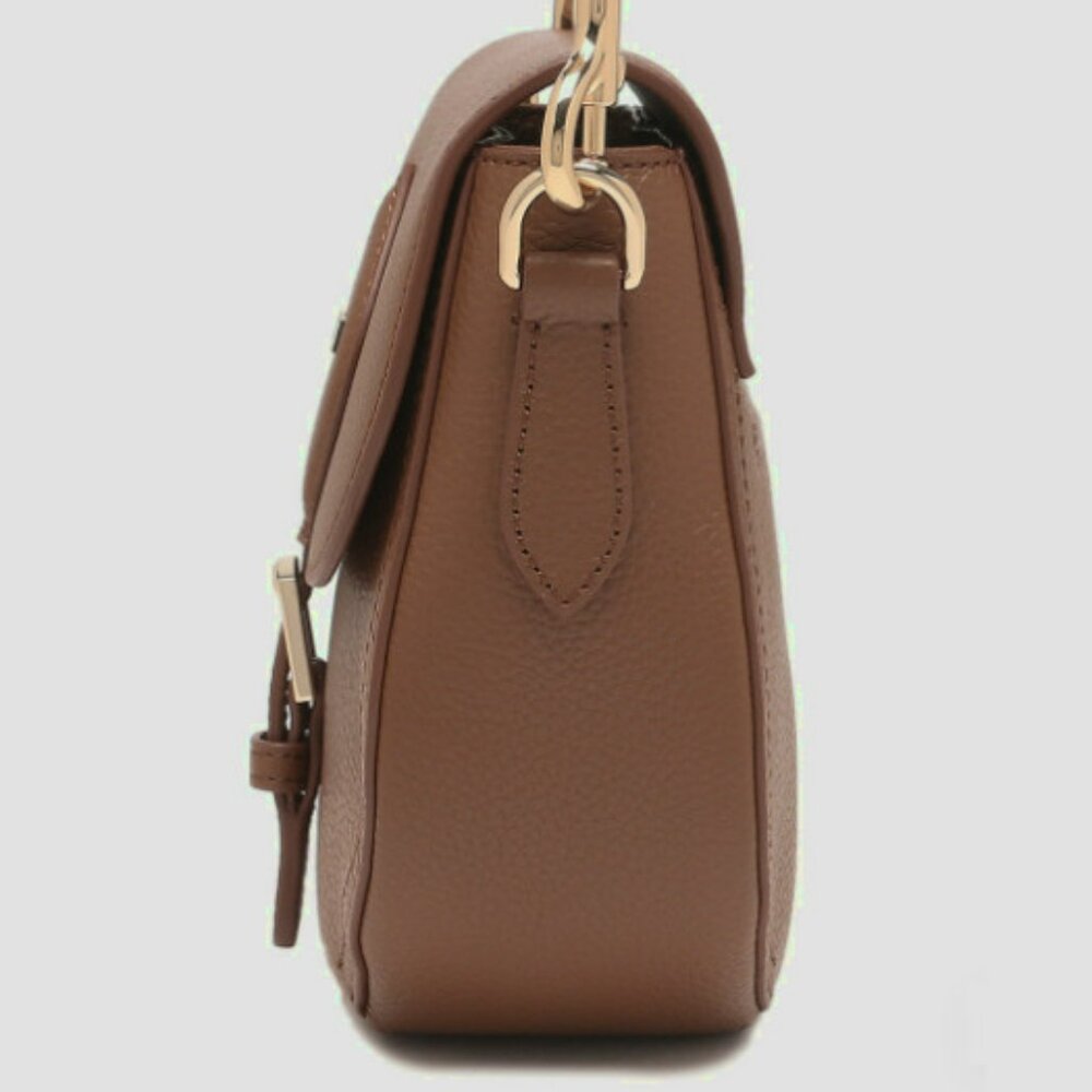 Furla Urania Pebbled Leather Crossbody Bag Cognac EUX - Picture 4 of 8